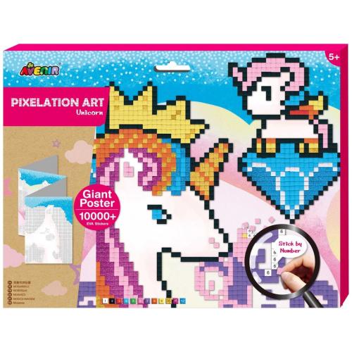 Avenir Pixelation Art Κωδ 60310 Παιδικό Παζλ με Αυτοκόλλητα 1 Τεμάχιο - Unicorn